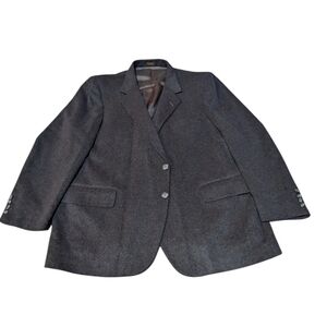 Vintage Jerry Leonard Cashmere Wool Nylon Blazer Grey size 48R